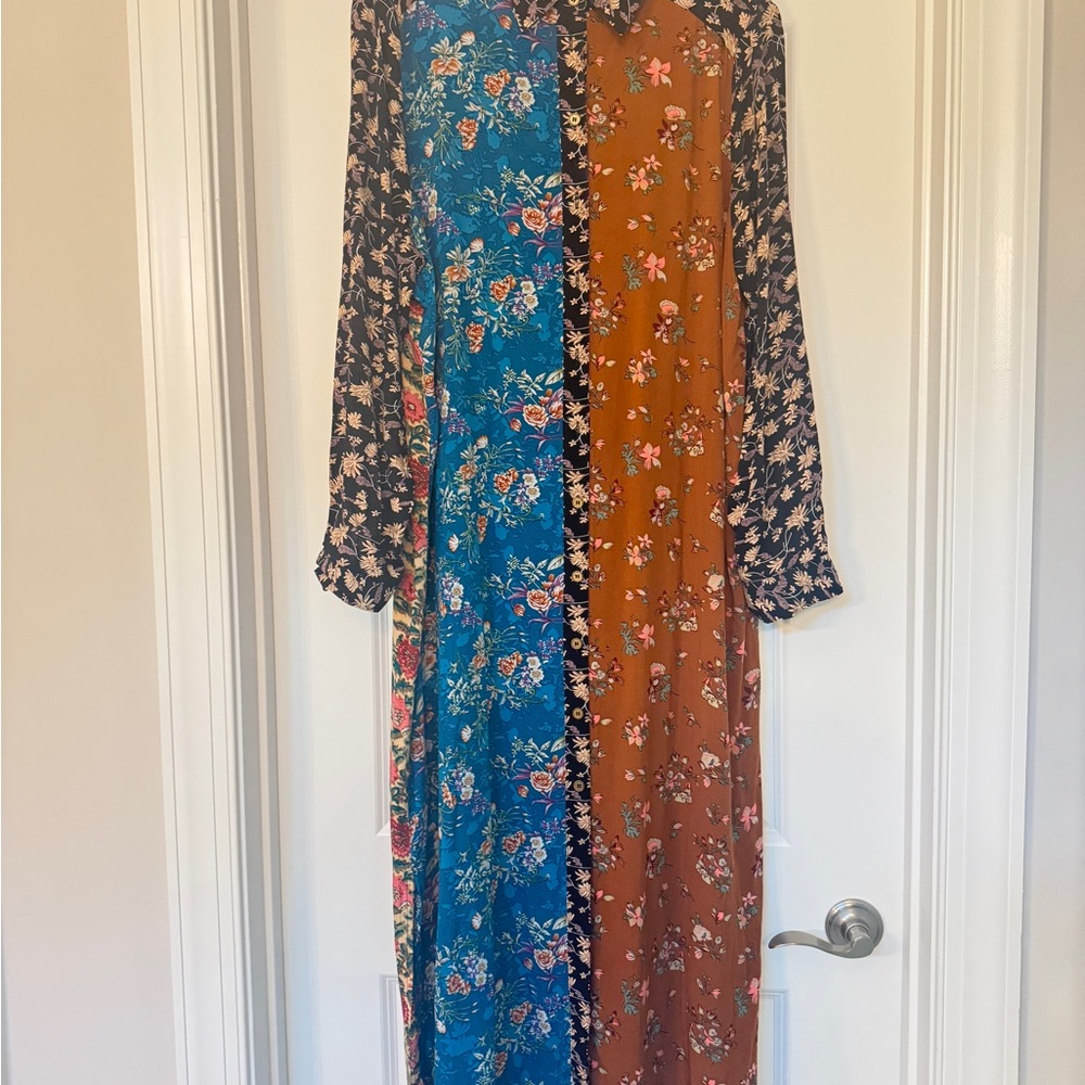 NATURAL LIFE Multicolor Floral Long Sleeve Dress